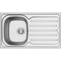 Spoelbak Uitstortgootsteen Van Marcke Callisto 1B 86x50cm RVS - thumbnail