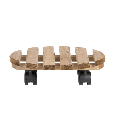 Esschert Design plantentrolley rond hout 28,4 cm bruin