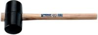Promat/Tecwerk Rubberhamer | hoofd-d. 40 mm koplengte 80 mm | zwart essenhout | 90 Shore A vlakke baan - 4000811570 - thumbnail
