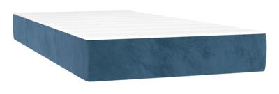 Boxspring met matras fluweel donkerblauw 200x200 cm