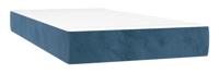 Boxspring met matras en LED fluweel donkerblauw 100x200 cm - thumbnail