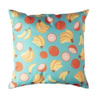 Kussen banaan & manderijn - blauw/geel - 45x45 cm - thumbnail