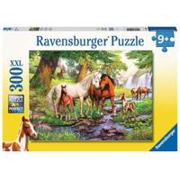 Ravensburger legpuzzel xxl wilde paarden bij de rivier, 300st. - thumbnail