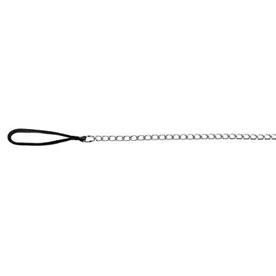 TRIXIE HONDENRIEM KETTING MET NYLON HANDVAT ZWART 100X0,4 CM