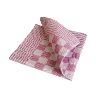 Guardanapos de mesa xadrez vermelho e branco 40x40cm 100% algodão - Treb WS