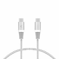 Kabel USB-C naar USB-C KSIX Wit - thumbnail