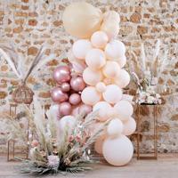 Ballonnen Backdrop Set Rozegoud/Wit/Roze (70st) - thumbnail