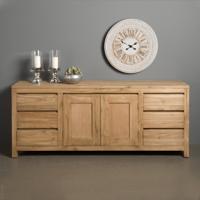 Tower Living Dressoir 'Corona' Teak met 2 deuren en 6 laden - thumbnail