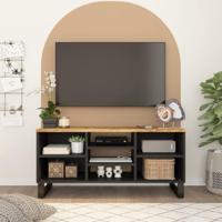 Tv-meubel 100x33x46 cm massief mangohout en bewerkt hout - thumbnail