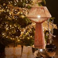 Light & Living Tafellamp 'Fugia' Jute, 47cm hoog, kleur Steenrood - thumbnail