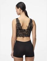 Bralette kant - Lace Bra Top - Zwarte dames kanten bh top - - thumbnail