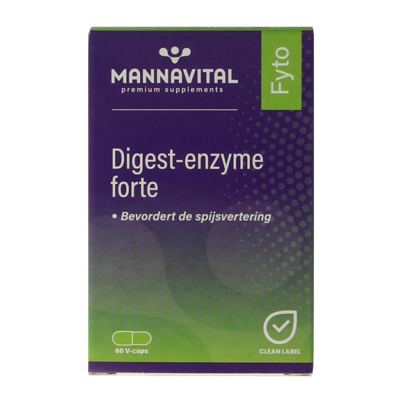 Mannavital Digest enzyme forte 60 Vegetarische capsules Mannavital Digest enzyme forte 60 Vegetarische capsules