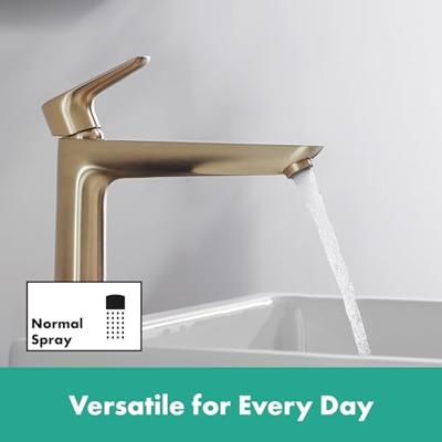 Hansgrohe Talis e 1-gr wastafelmkr 240 zo/afvoer brushed bronze 71717140