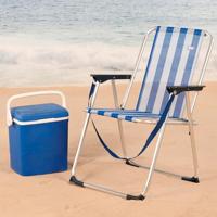Strandstoel Aktive Wit Marineblauw 44 x 45 x 76 cm Zeeman - thumbnail