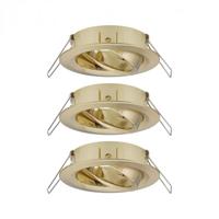 Paulmann 92489 EBL Choose Inbouwring Set van 3 stuks 10 W Messing (geborsteld) - thumbnail