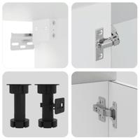 11-delige Keukenkastenset Lucca bewerkt hout betongrijs - thumbnail