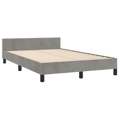 Bedframe zonder matras 120x190 cm fluweel lichtgrijs