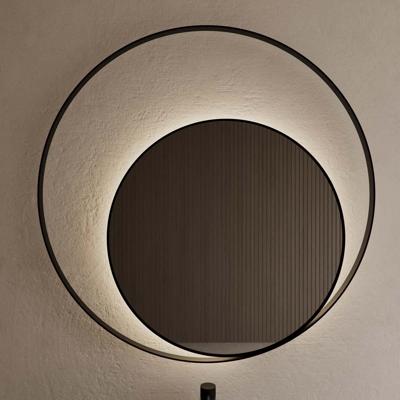 Spiegel Gliss Design Kosmos Mat Zwart met Frame en Indirecte LED Verlichting 100 cm Gliss Design Spiegel Gliss Design Kosmos Mat Zwart met Frame en Indirecte LED Verlichting 100 cm Gliss Design