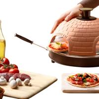 Emerio PO-115985 4-Persoons Pizzarette Terracotta/Zwart - thumbnail