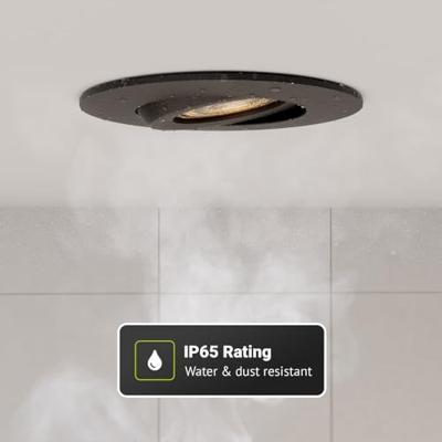 Set van 3 Napels LED inbouwspots Extra Plat (39mm) - 360° Kantelbaar - 8 Watt 570 Lumen - Dimbaar - IP65 Waterdicht voor Badkamer, binnen en buiten - Zwart Set van 3 Napels LED inbouwspots Extra Plat (39mm) - 360° Kantelbaar - 8 Watt 570 Lumen - Dimbaar - IP65 Waterdicht voor Badkamer, binnen en buiten - Zwart