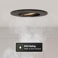 Set van 3 Napels LED inbouwspots Extra Plat (39mm) - 360° Kantelbaar - 8 Watt 570 Lumen - Dimbaar - IP65 Waterdicht voor Badkamer, binnen en buiten - Zwart - thumbnail