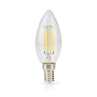 LED-Filamentlamp E14 | Kaars | 4.5 W | 470 lm | 2700 K | Warm Wit | Aantal lampen in verpakking: 1 Stuks | Doorzichtig - thumbnail