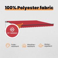 VidaXL Inklapbaar zonnescherm rood 400 × 300 cm polyester en staal - thumbnail