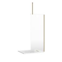 Crosswater Gallery 8 Zijwand - 199.7x115.5cm - 8mm - helder glas - zonder profiel en stabilisatiestang GR120008CF - thumbnail