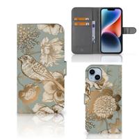 Hoesje voor iPhone 15 Plus Vintage Bird Flowers - thumbnail