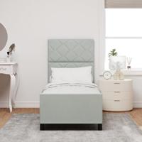 Bedframe met hoofdeinde Lichtgrijs 80 x 200 cm Fluweel - thumbnail