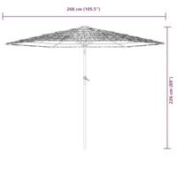 Parasol met stalen paal 268x268x226 cm groen - thumbnail