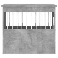 Hondenbench 55x75x65 cm bewerkt hout betongrijs - thumbnail