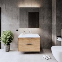 Onderkast Gliss Design Eleganz Hera Zwart 80 cm 2 Lades Oak Classic Gliss Design - thumbnail