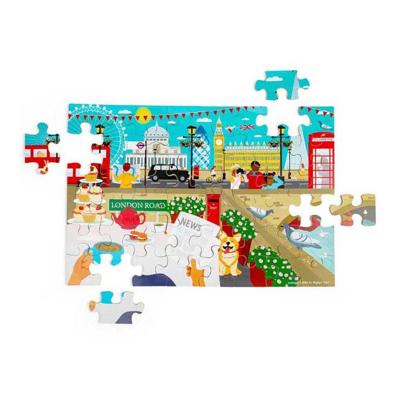 Bigjigs houten londen stad vloerpuzzel, 48st. Bigjigs houten londen stad vloerpuzzel, 48st.