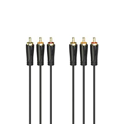 Hama Audio-/videokabel 3 Cinch-stekkers - 3 Cinch-stekkers Verguld 1,5 M Hama Audio-/videokabel 3 Cinch-stekkers - 3 Cinch-stekkers Verguld 1,5 M