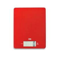 Bilancia da cucina digitale - ADE - LEONIE - Plastica ABS - 22 x 17 cm - Include 1 batteria Cr 2032 - Rosso