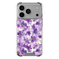 iPhone 17 Pro shockproof hoesje - Floral violet - thumbnail