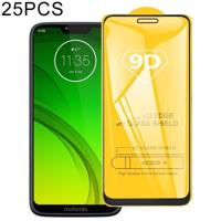 25 stuks voor Motorola Moto G7 Power 9D volledige lijm volledig scherm gehard glas film - thumbnail