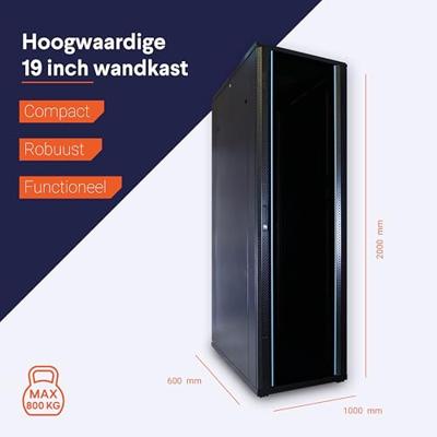 DSI 42U serverkast met glazen deur - DS6042 server rack