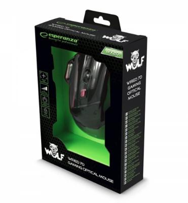 Esperanza EGM201R muis USB Type-A Optisch 2400 DPI Rechtshandig