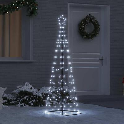 LED Kerstboom met 390 LED met grondpennen Koudwit 250 cm IJzer LED Kerstboom met 390 LED met grondpennen Koudwit 250 cm IJzer