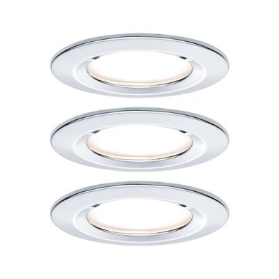 Paulmann Nova Inbouwlamp voor badkamer Set van 3 stuks LED LED 18 W IP44 Chroom (glanzend) Paulmann Nova Inbouwlamp voor badkamer Set van 3 stuks LED LED 18 W IP44 Chroom (glanzend)