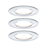 Paulmann Nova Inbouwlamp voor badkamer Set van 3 stuks LED LED 18 W IP44 Chroom (glanzend) - thumbnail