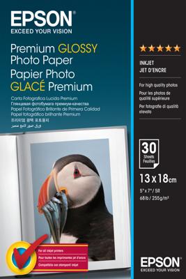 Epson Premium Glossy Photo Paper C13S042154 Fotopapier 13 x 18 cm 255 g/m² 30 vellen Hoogglans Epson Premium Glossy Photo Paper C13S042154 Fotopapier 13 x 18 cm 255 g/m² 30 vellen Hoogglans