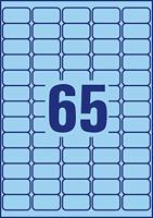 Avery gekleurde etiketten ft 38,1 x 21,2 mm (b x h), afneembaar, blauw, 1300 stuks, 65 per blad - thumbnail