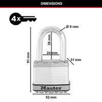 Masterlock Hangslot EXCELL M5EURDLF - 50mm - M5EURDLF M5EURDLF - thumbnail