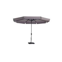 Parasol Syros 350cm met volant taupe - thumbnail