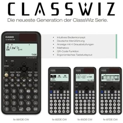Casio FX-991DE CW Technische rekenmachine Zwart Aantal displayposities: 10 werkt op batterijen, werkt op zonne-energie (b x h x d) 77 x 10.7 x 162 mm Casio FX-991DE CW Technische rekenmachine Zwart Aantal displayposities: 10 werkt op batterijen, werkt op zonne-energie (b x h x d) 77 x 10.7 x 162 mm
