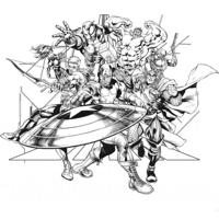 Komar Into Adventure Fotobehang Marvel - Avengers - Black and White - IADX6-066 - thumbnail