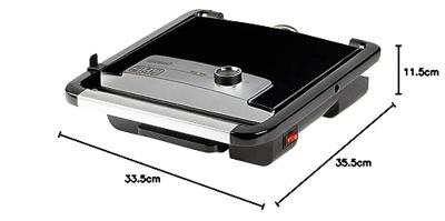 Domo multifunctionele contactgrill, inox, zwart Domo multifunctionele contactgrill, inox, zwart